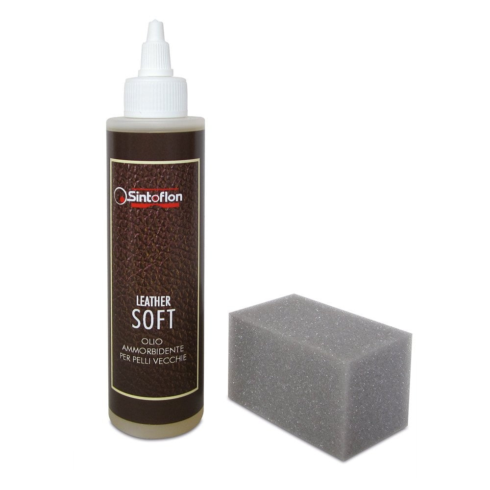 LF - LEATHER SOFT ammorbidente per pelli vecchie, flacone da 150ml + spugna LC1