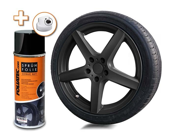 2065 - FOLIATEC PELLICOLA SPRAY - COLORI LUCIDI E OPACHI STANDARD - NERO OPACO